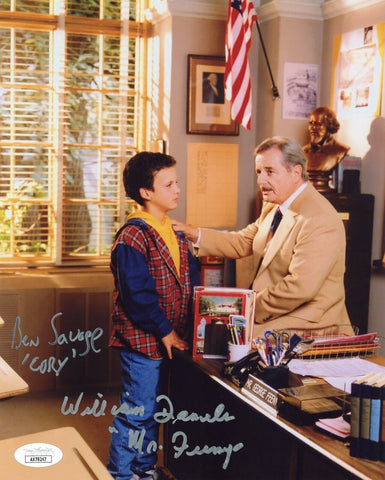 Ben Savage & William Daniels Dual Signed Cory/Mr. Feeny Boy Meets World 8x10 JSA