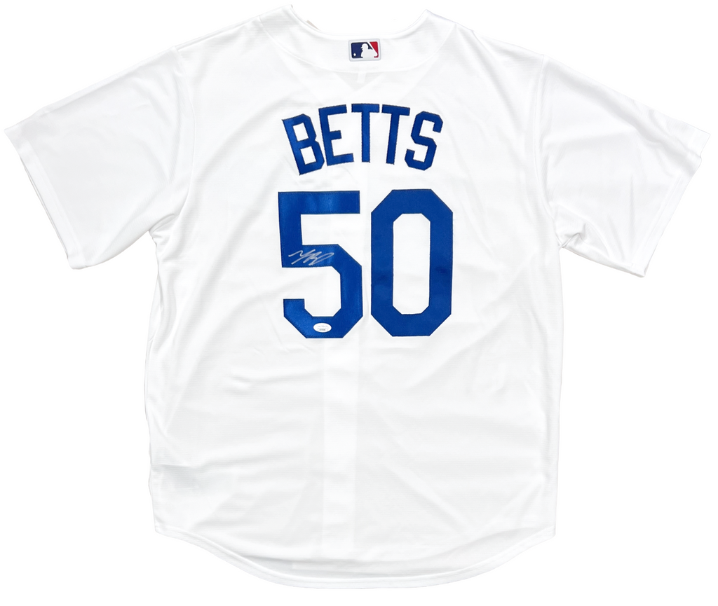 Los Angeles Dodgers Mookie Betts Autographed White Nike Jersey