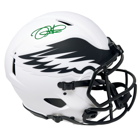 Jalen Hurts Philadelphia Eagles Signed Riddell Lunar Speed Authentic Helmet PSA