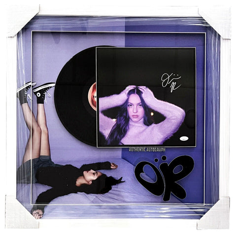 Olivia Rodrigo Signed Guts Vinyl Album Cover Autograph 3D Custom Framed JSA