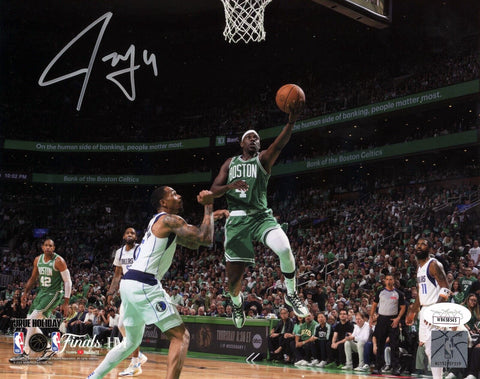 Jrue Holiday Boston Celtics Signed NBA Finals Layup 8x10 Photo JSA