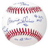 Bernie Williams New York Yankees Signed Career Stats Inscribed OMLB Baseball JSA