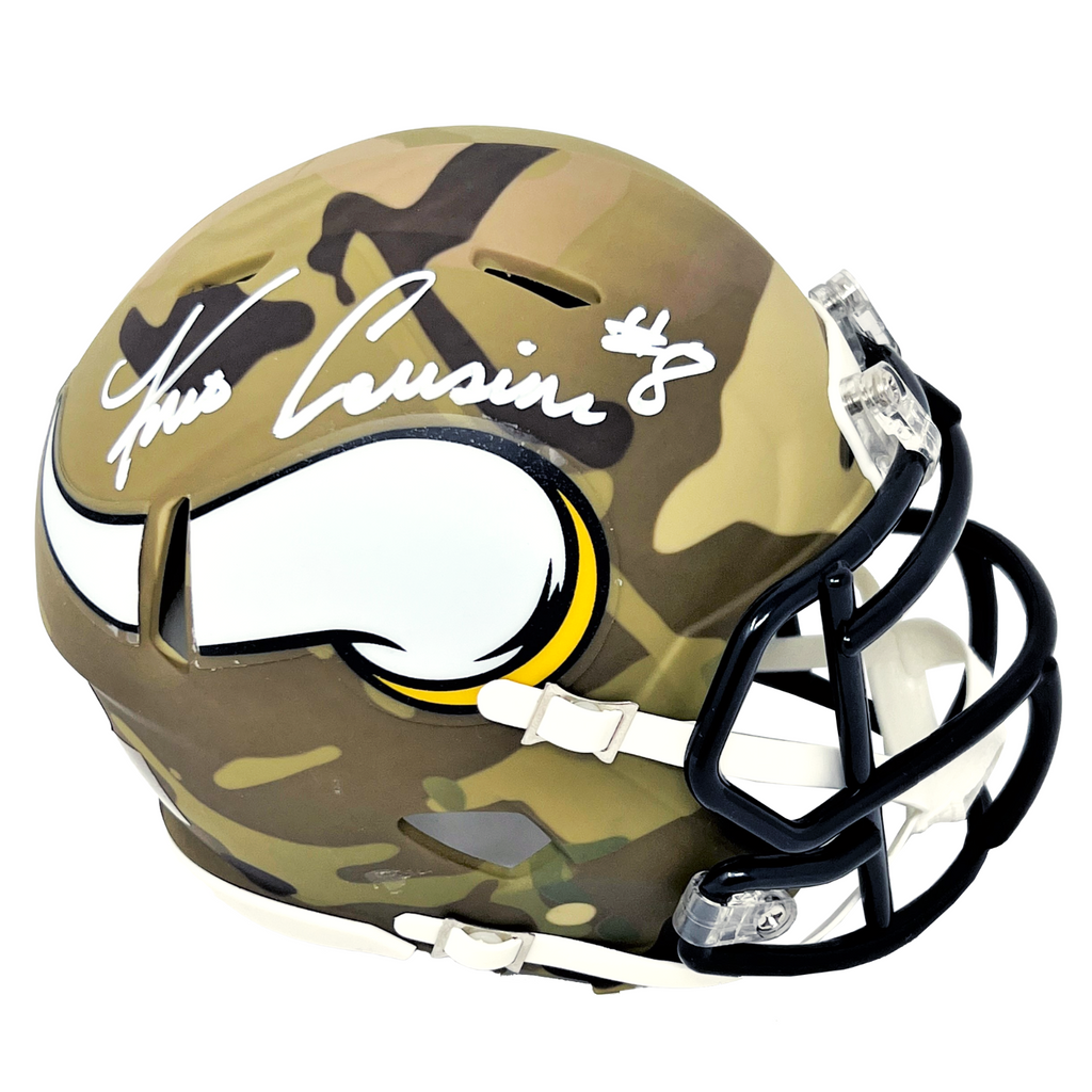 Kirk Cousins Minnesota Vikings Signed Riddell Camo Mini Helmet BAS