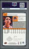 2009 Upper Deck #234 Stephen Curry RC On Card PSA 9/10 Auto MINT Warriors