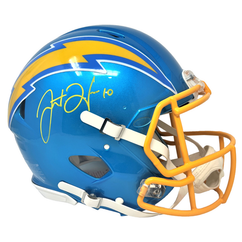 Justin Herbert Los Angeles Chargers Signed Riddell Flash Authentic Helmet BAS