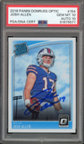 2018 Donruss Optic #154 Josh Allen RC Rookie On Card PSA 10/10 Auto GEM MINT