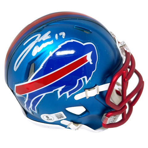 Josh Allen Buffalo Bills Signed Riddell Blaze Alternate Mini Helmet BAS Beckett