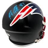 Rob Gronkowski New England Patriots Signed Flat Black Replica Helmet JSA