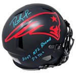 Randy Moss Patriots Signed 2007 NFL Rec 23 TDs Insc Eclipse Authentic Helmet BAS