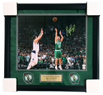 Payton Pritchard Celtics Signed Half Court Shot 16x20 Matted & Framed Photo JSA