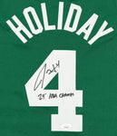 Jrue Holiday Boston Celtics Signed 24' NBA Champs Nike Icon Swingman Jersey JSA