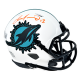 Dan Marino Miami Dolphins Signed Riddell Lunar Mini Helmet BAS Beckett