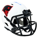 Julian Edelman New England Patriots Signed Riddell Lunar Mini Helmet JSA
