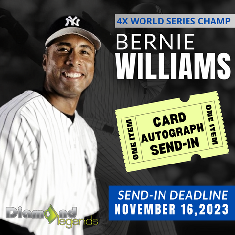 Bernie Williams Equipment Public Autograph Ticket – Diamond