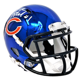 Justin Fields Chicago Bears Signed Riddell Chrome Mini Helmet BAS Beckett