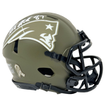 Rob Gronkowski Patriots Signed Riddell Salute to Service Mini Helmet JSA