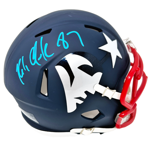 Rob Gronkowski Patriots Signed Riddell AMP Mini Helmet JSA