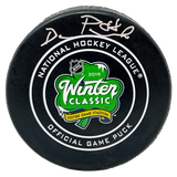 David Pastrnak Boston Bruins Signed 2019 Winter Classic Official Game Puck BAS