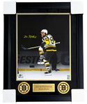 David Pastrnak Boston Bruins Signed Spotlight 16x20 Matted & Framed Photo BAS