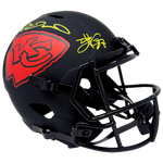Patrick Mahomes Travis Kelce Chiefs Signed Eclipse Replica Helmet BAS