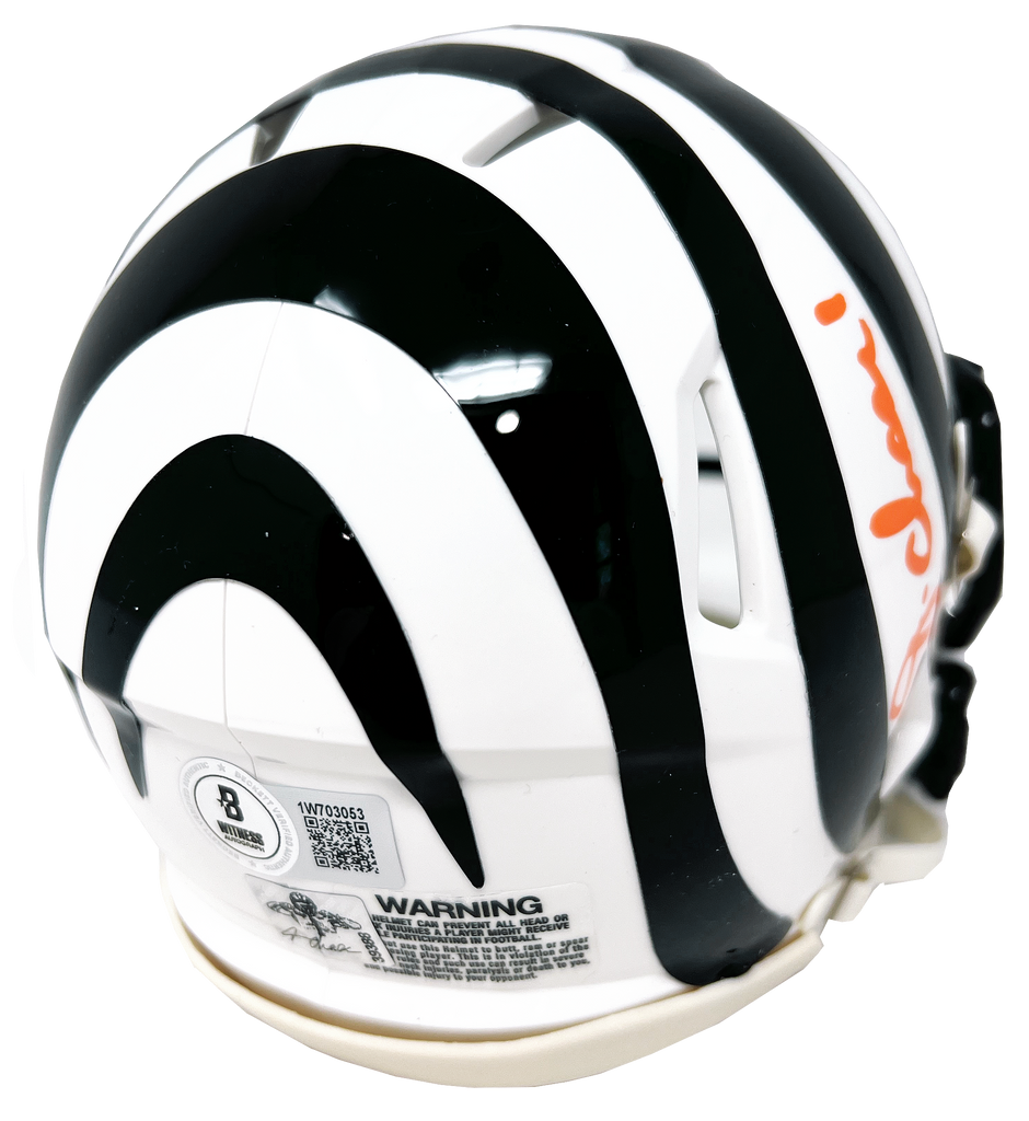 cincinnati bengals motorcycle helmet Ja'Marr Chase Cincinnati Bengals Signed Riddell Alternate Mini Helmet – Diamond Legends Online