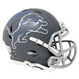 Amon-Ra St. Brown Detroit Lions Signed Slate Alternate Mini Helmet BAS Beckett