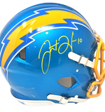 Justin Herbert Los Angeles Chargers Signed Riddell Flash Authentic Helmet BAS