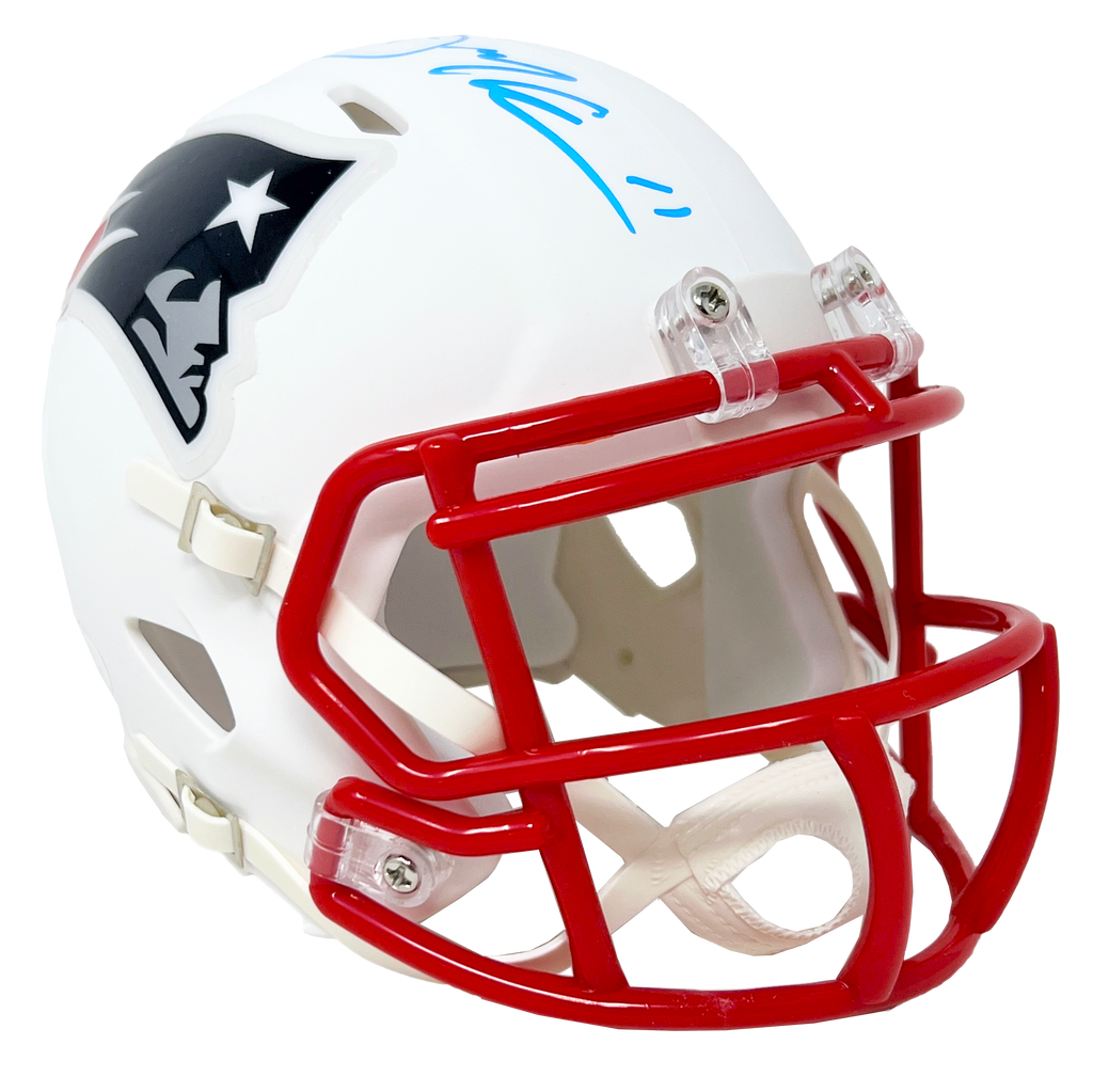 Julian Edelman New England Patriots Signed Riddell Flat White Mini Hel –  Diamond Legends Online