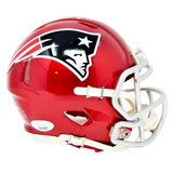 Julian Edelman New England Patriots Signed Riddell Flash Mini Helmet JSA