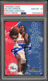 1996 Skybox Premium #216 Allen Iverson RC Rookie 76ers PSA/DNA Auto GEM MINT 10