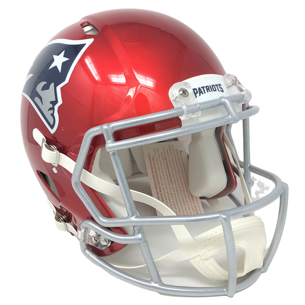 Shop Mac Jones New England Patriots Autographed Silver Full Size Authentic  Speed Helmet