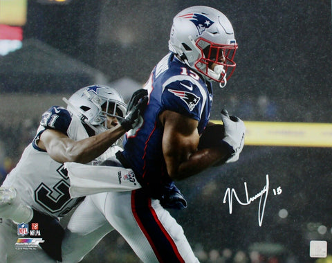 N'Keal Harry New England Patriots Signed 16x20 Photo 1st NFL Touchdown JSA