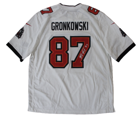 Rob Gronkowski Tampa Bay Buccaneers Signed White Nike Game Jersey JSA