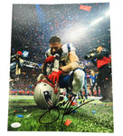 Julian Edelman New England Patriots Signed SB LIII Confetti MVP 11x14 Photo JSA