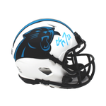Christian McCaffrey Carolina Panthers Signed Autograph Lunar Mini Helmet BAS