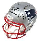 New England Patriots Multi Signed Fear the Boogeymen Speed Authentic Helmet JSA