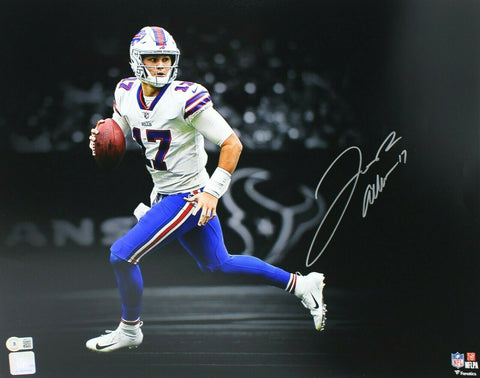 Josh Allen Buffalo Bills Signed Authentic Autographed Spotlight 16x20 Photo BAS