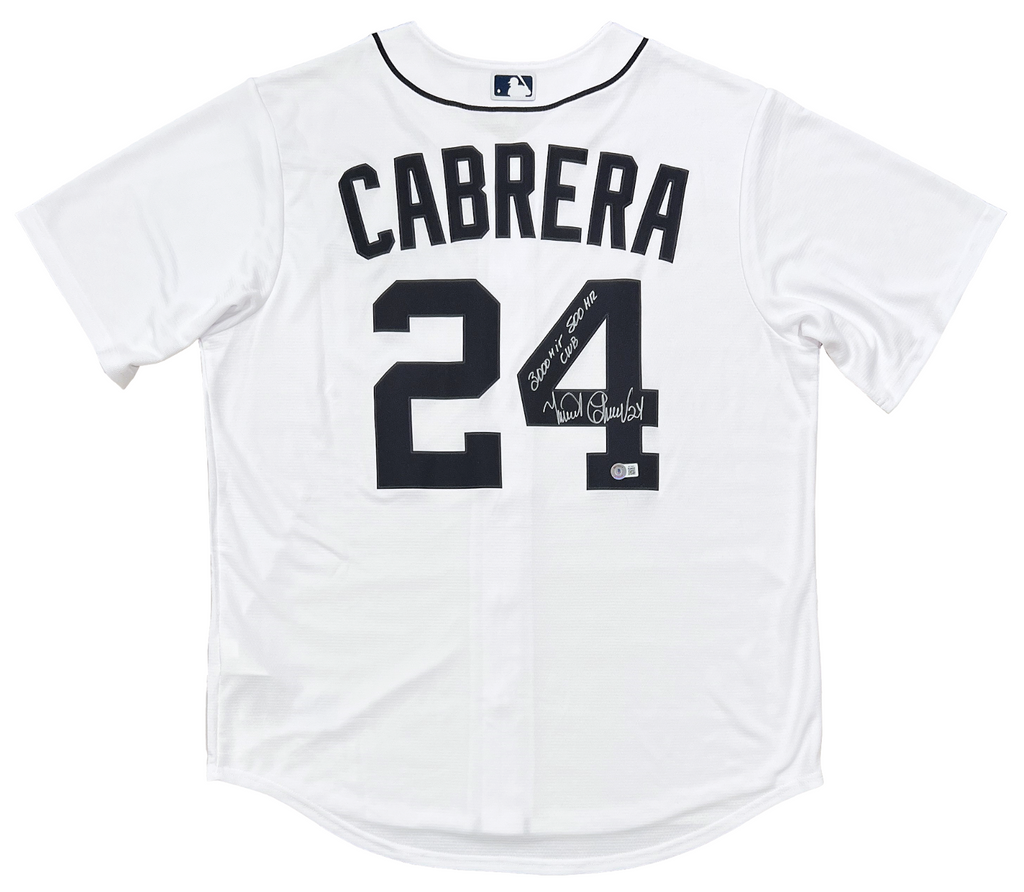 Miguel Cabrera Detroit Tigers Signed 3000 Hit 500 HR Insc Nike White J –  Diamond Legends Online