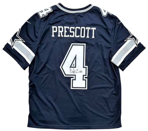 Dallas Cowboys Dak Prescott Autographed Framed Blue Jersey Beckett BAS –  Super Sports Center