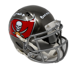 Antonio Brown Tampa Bay Buccaneers Signed "Boomin" Mini Speed Helmet JSA