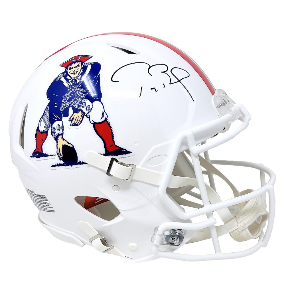 authentic throwback football helmets Tom Brady New England Patriots Signed Speed Authentic Throwback Helmet – Diamond Legends Online