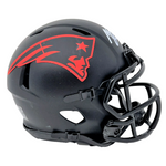 Mac Jones New England Patriots Signed Riddell Eclipse Mini Helmet Beckett BAS