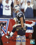Christian Fauria New England Patriots Signed 8x10 1st TD at Gillette Inscription
