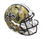 Drew Brees New Orleans Saints Signed Authentic Riddell Full Size Camo Helmet BAS