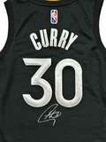 Stephen Curry Warriors Signed 75th Anniversary Black Swingman Nike Jersey BAS