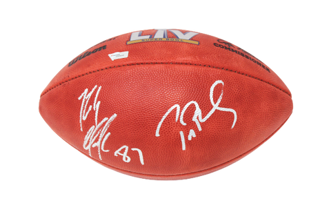 Tom Brady/Rob Gronkowski Patriots Buccaneers Dual Signed SB LV Football Fanatics