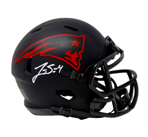 Jarrett Stidham New England Patriots Signed Authentic Eclipse Mini Helmet JSA