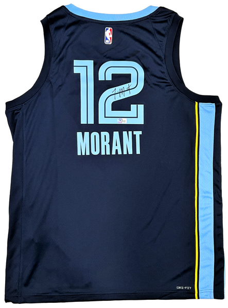 JA Morant Signed Memphis Grizzlies Teal NBA Basketball Jersey