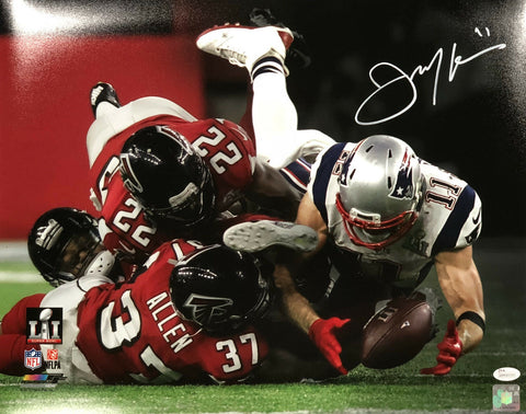 Julian Edelman New England Patriots Signed SB LI Spotlight 16x20 Photo JSA