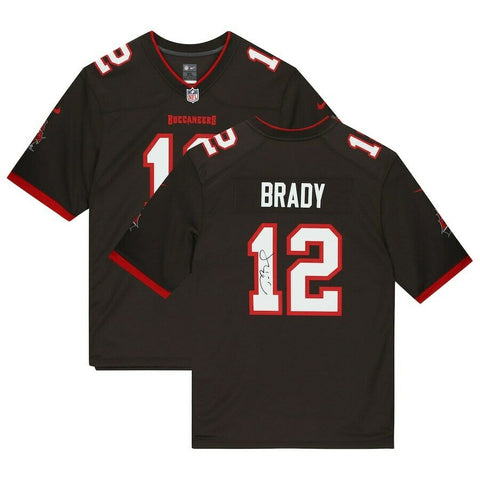 Tom Brady Tampa Bay Buccaneers Signed Autograph Nike Pewter Jersey Fanatics